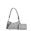 silver 2-in-1 Oval Design Shoulder Bag Wallet Set