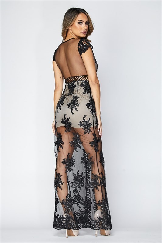 Pack Of 6 Pieces Stylish Lace Maxi DressBJBD10414 > Dresses > Mezon ...