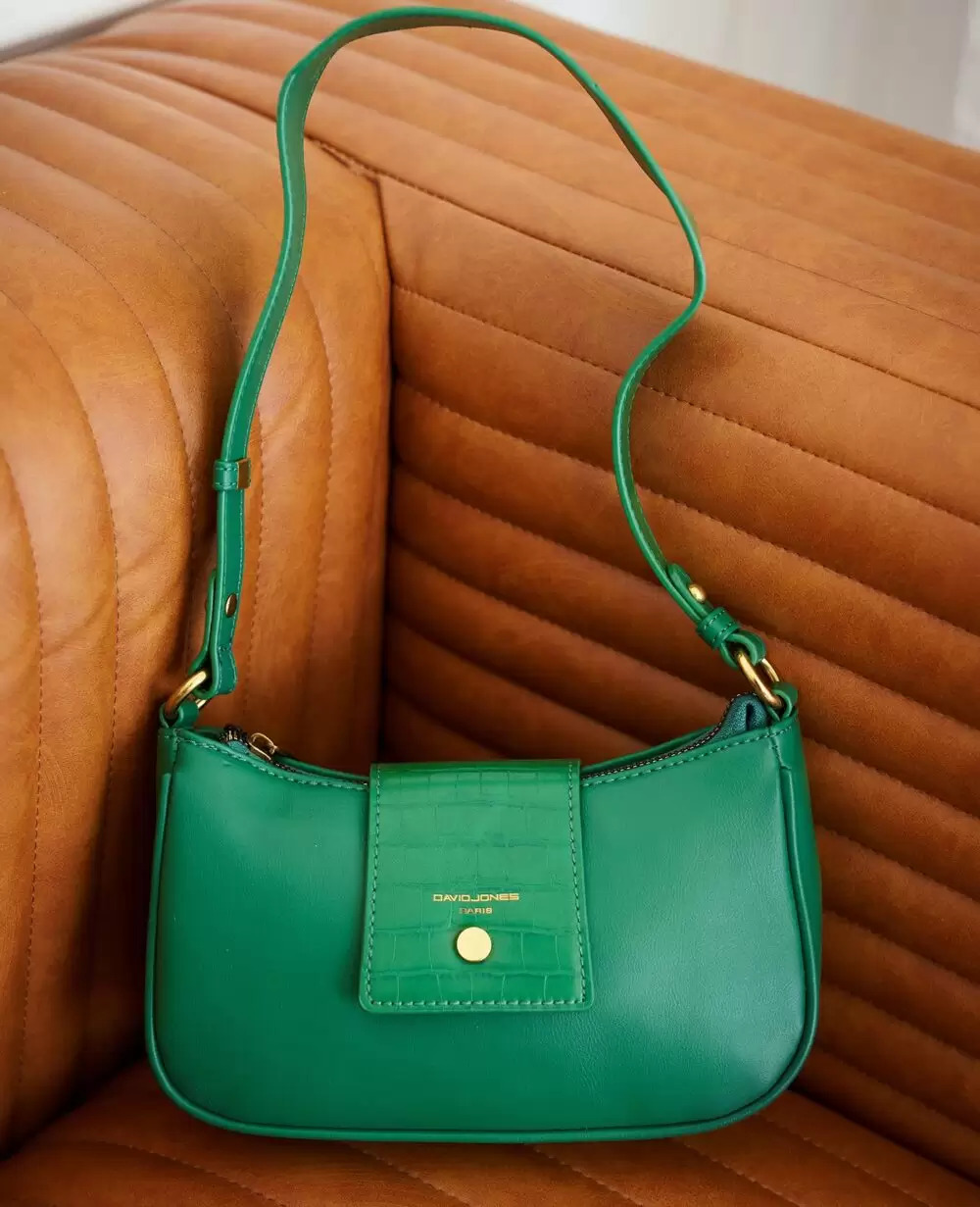 David Jones Paris crossover handbag small green