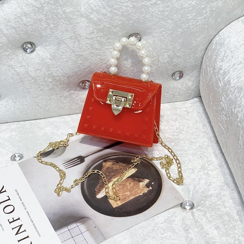 CHIC PEARL HANDLE MINI SATCHEL 17248 > Boutique Handbags > Mezon Handbags