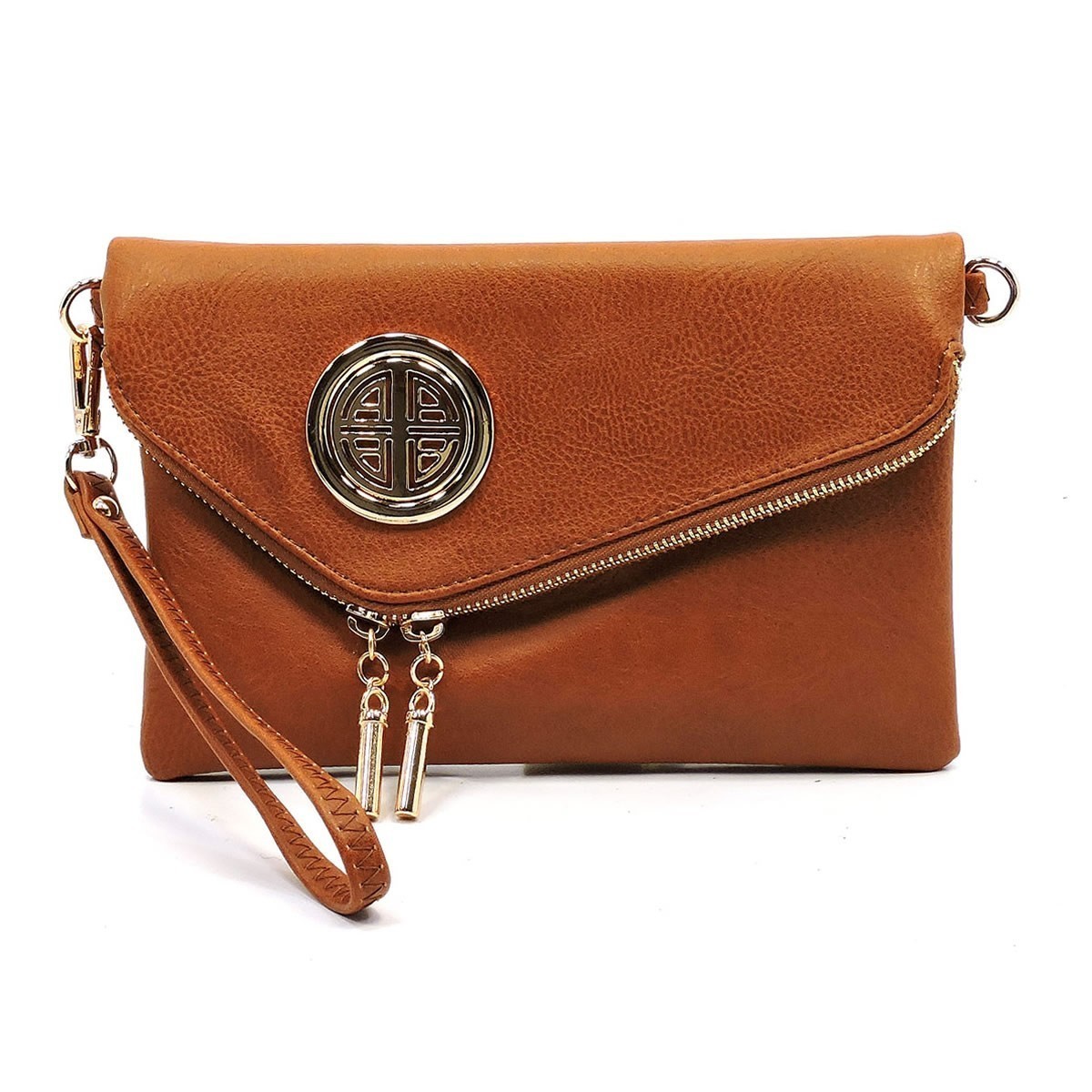 Round Logo Envelope Crossbody Clutch CH-AD2585L &gt; Messenger Bags ,Cross Body &gt; Mezon Handbags