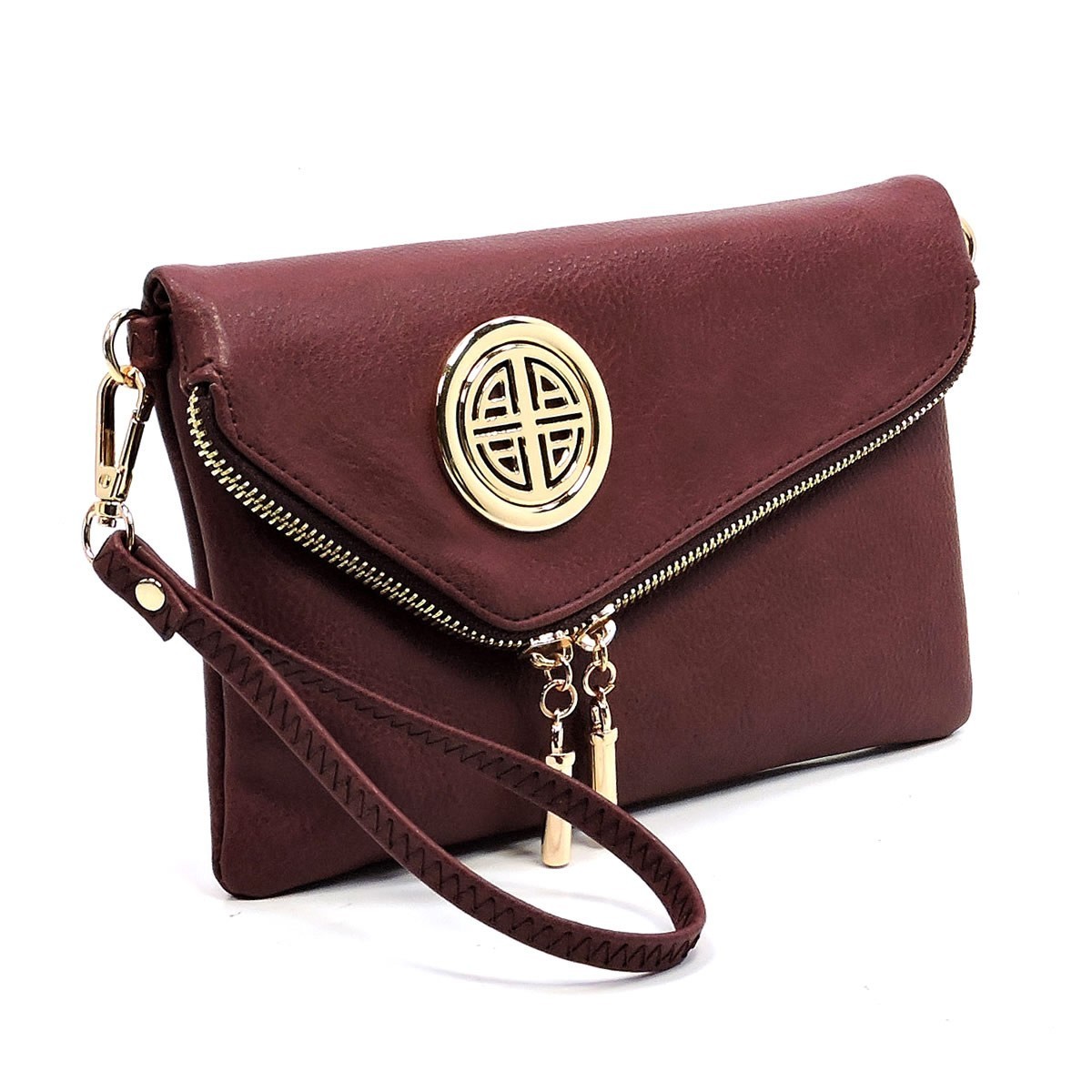 Round Logo Envelope Crossbody Clutch CH-AD2585L &gt; Messenger Bags ,Cross Body &gt; Mezon Handbags