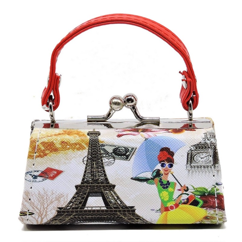Pack of 12 Paris Design Coin Purse FWA93 &gt; Wallets &gt; Mezon Handbags