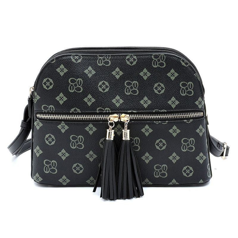 Women Mid Zip Small Crossbody Bag