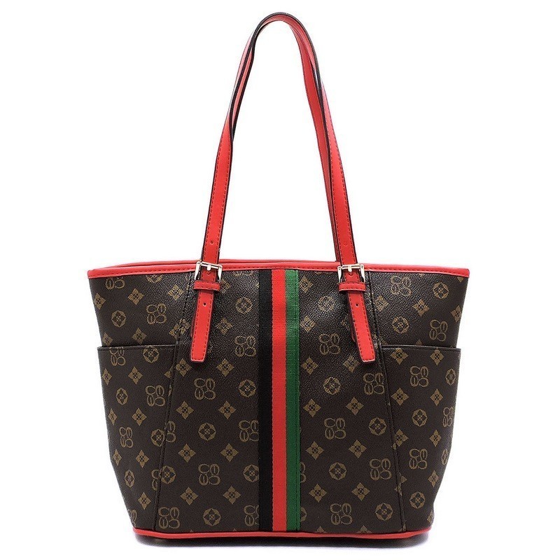 Monogram Canvas Stripe Shopper Tote CH-CS2430W &gt; Classic Bags, Monogram &gt; Mezon Handbags