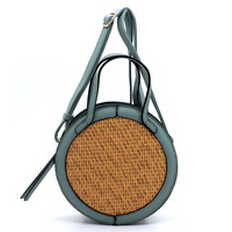 Zara Round Straw Crossbody Bag