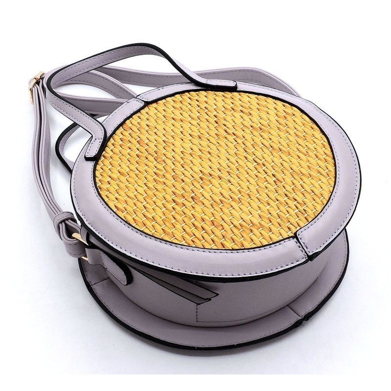 Zara Round Straw Crossbody Bag