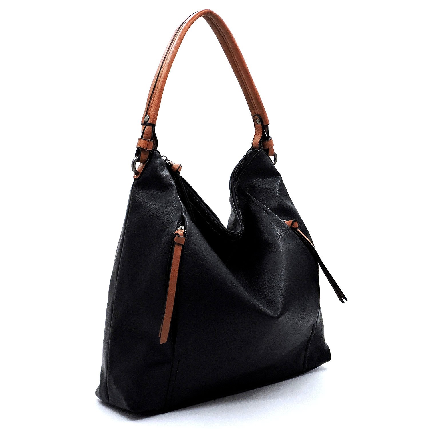 Front Zip Pocket Shoulder Bag Hobo FW-LHU309 > Handbags > Mezon Handbags
