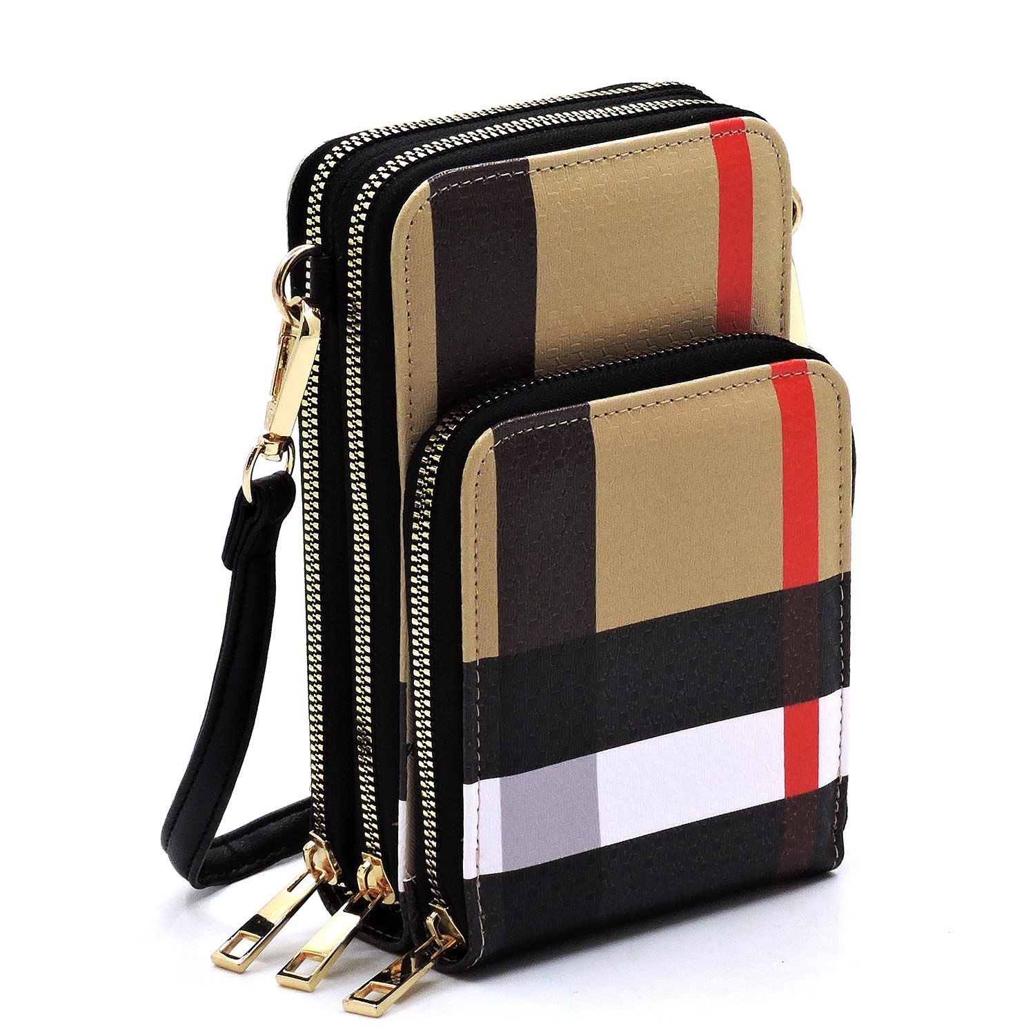 Buy Brown Plaid Purse, Tartan Black Check Pattern Cute Small Shoulder Bag  High Grade PU Leather Women Designer Handbag Online in India - Etsy