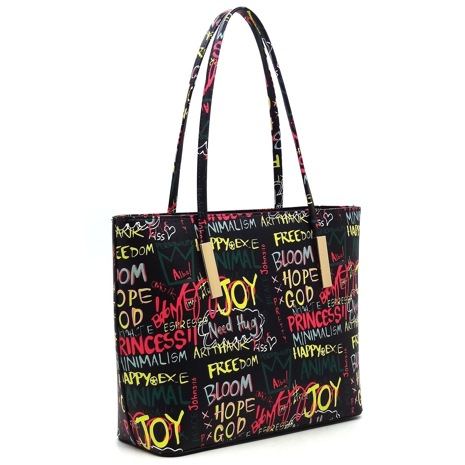 3-in-1 Multi Graffiti Print Tote Shopper Set HF-GP2669 > Graffiti ...