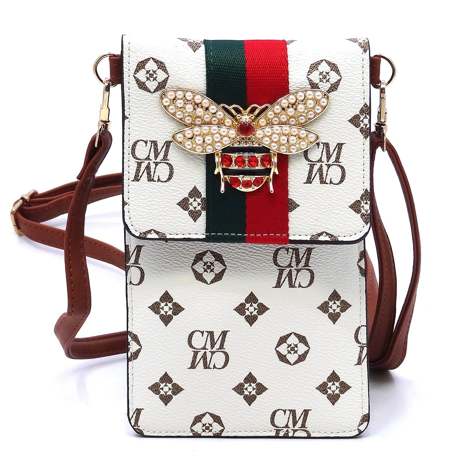 Queen Bee Stripe Crossbody - Messenger Bag > Fashion Handbags > Mezon  Handbags