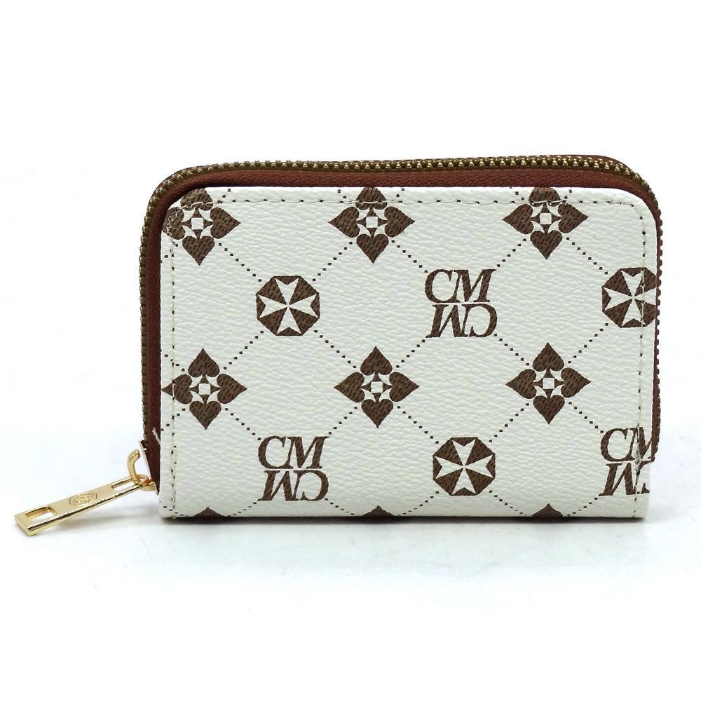 Monogrammed Leather Accordion Card Holder