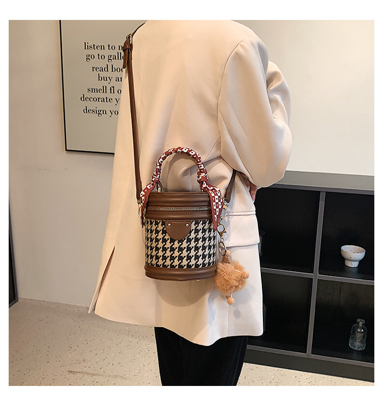 Burberry Two-Tone Leather Bucket Bag