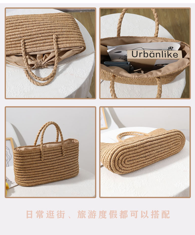 DRAWSTRING HANDMADE WOVEN BUCKET BAG > Fashion Handbags > Mezon Handbags