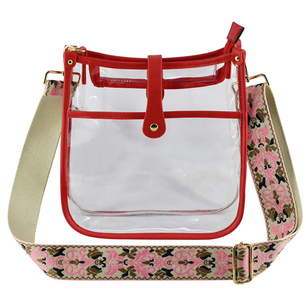 designer crossbody bag with guitar strap