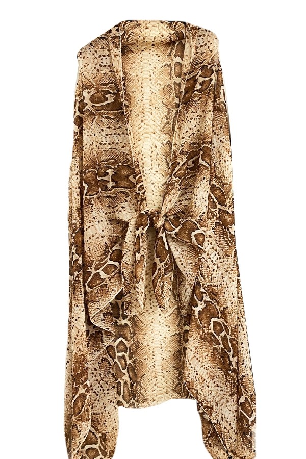 Animal Print Long Light Topper Kimono AV413 > Scarves > Mezon Handbags