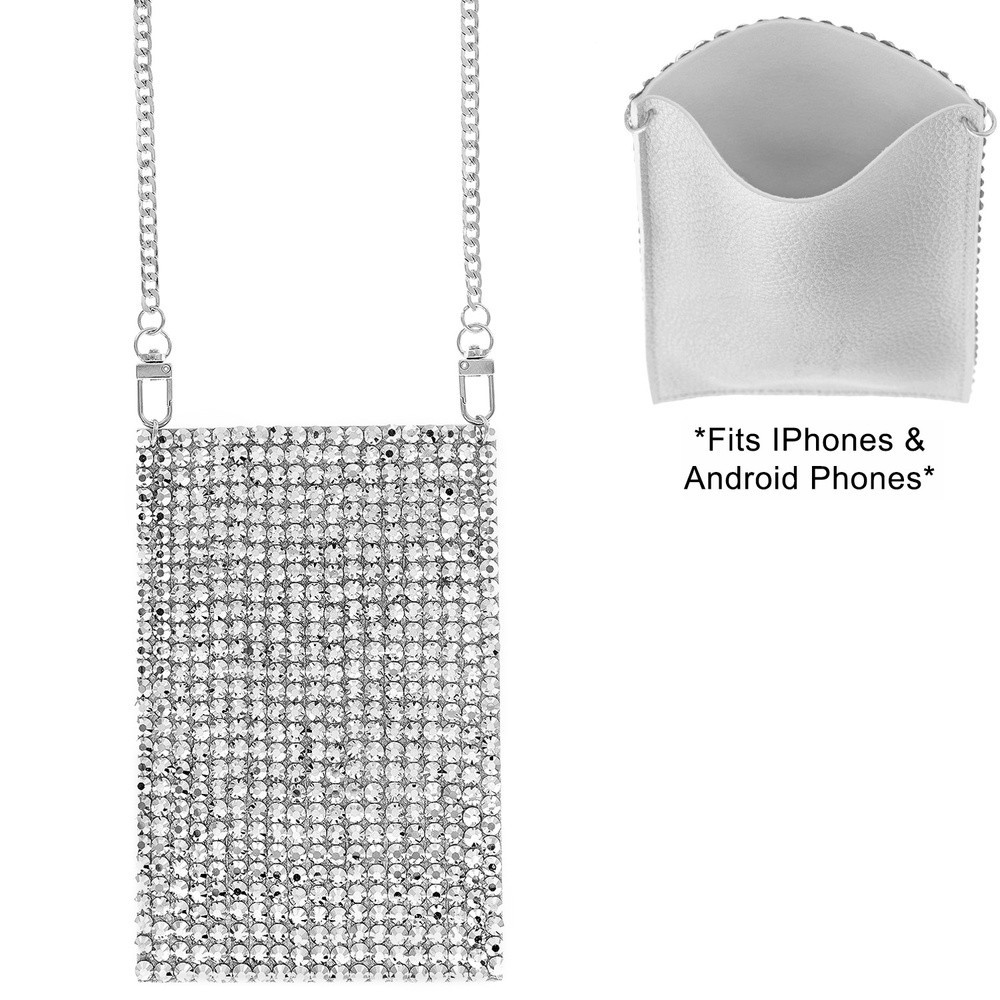 Upcycled LV Rhinestone Phone Holder Crossbody – Anagails