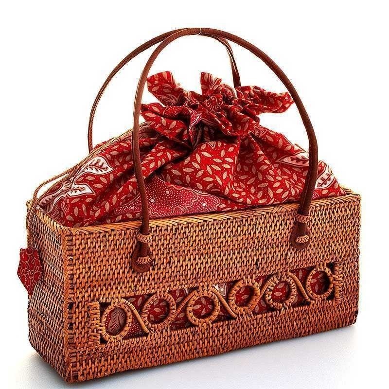 NATURAL STRAW WOVEN RECTANGULAR TOTE BAG JY-BALI-3 &gt; Fashion Handbags &gt; Mezon Handbags