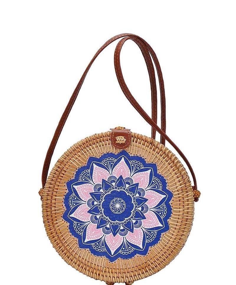 DESIGNER NATURAL WOVEN ROUND FASHION CROSSBODY BAG JYBGA-82640 &gt; Messenger Bags ,Cross Body ...