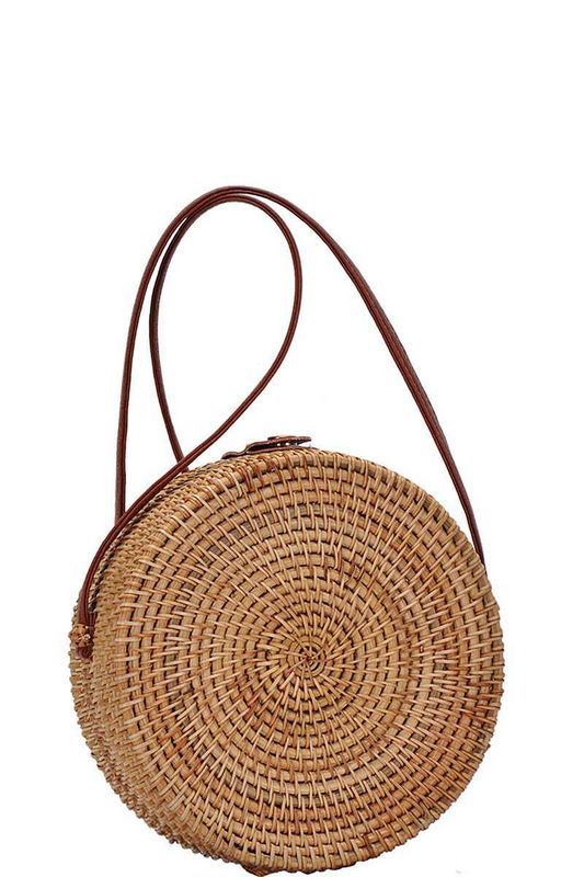 DESIGNER NATURAL WOVEN ROUND FASHION CROSSBODY BAG JYBGA-82640 &gt; Messenger Bags ,Cross Body ...