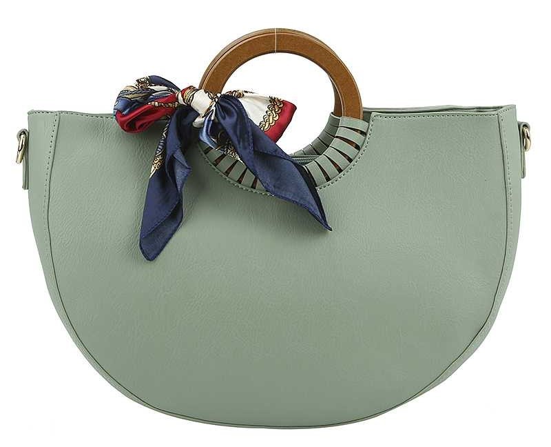 TRENDY SILK SCARF HALF CIRCLE TOTE BAG JY-D-0592 > Fashion Handbags > Mezon  Handbags