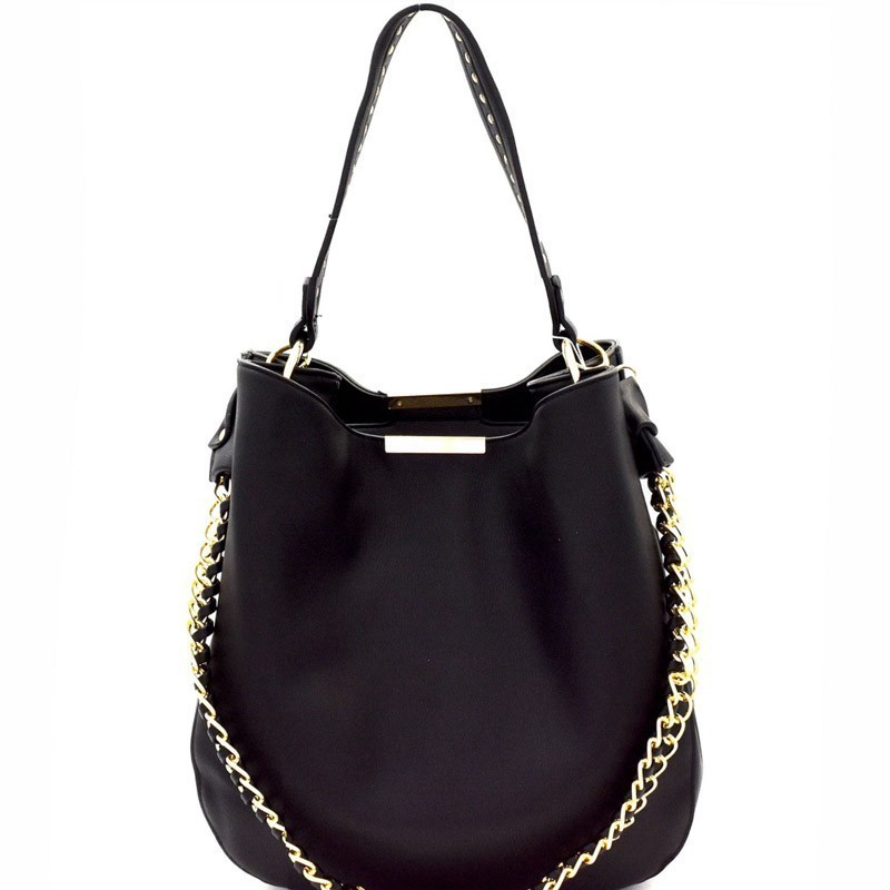 Boutique Strap Chain Accent Hobo MH-D0414 &gt; Fashion Handbags &gt; Mezon Handbags