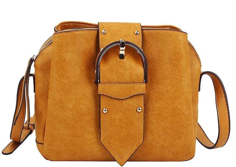 TRENDY LARGE BUCKLE ACCENT CROSS BODY BAG JY-FN-0013 &gt; Messenger Bags ,Cross Body &gt; Mezon Handbags