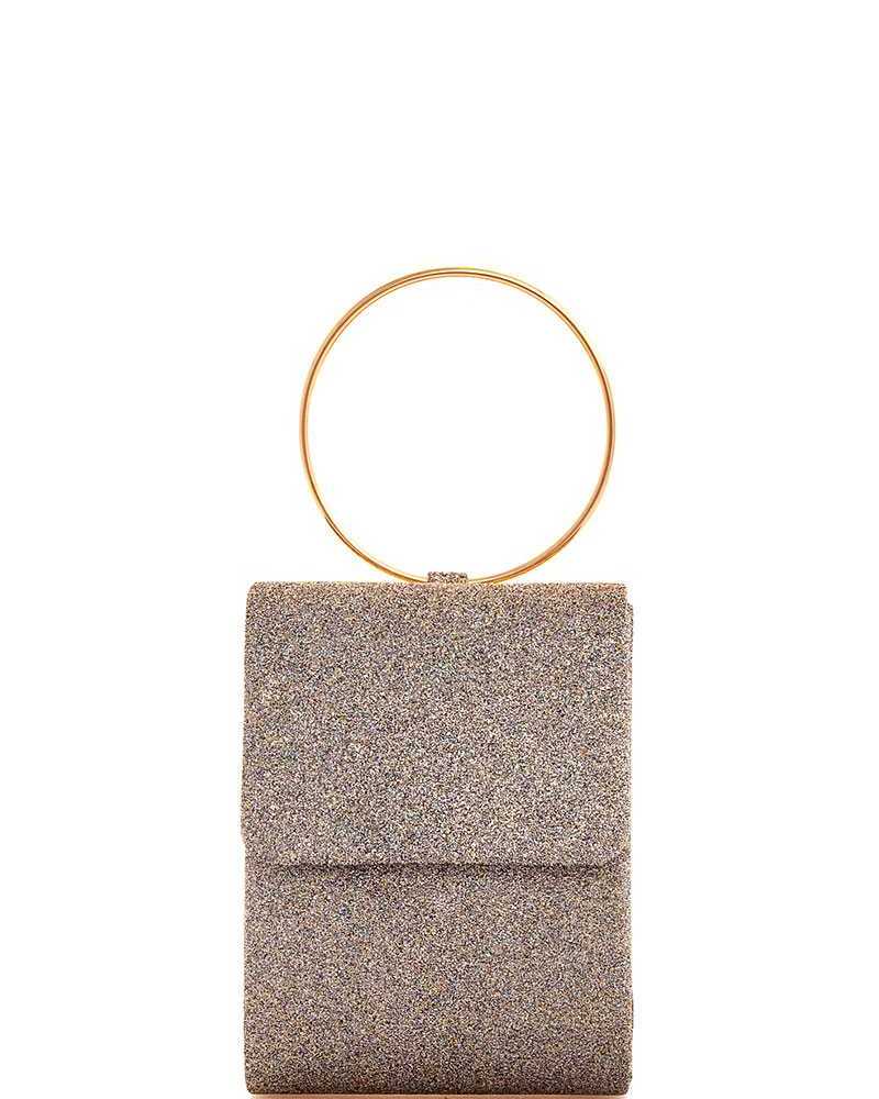 Hoop handle on sale clutch bag