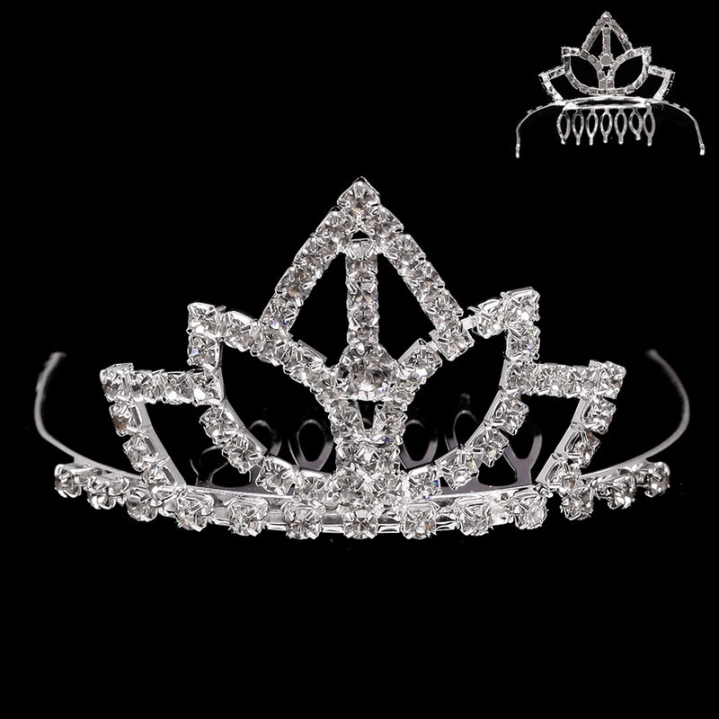 STYLISH RHINESTONE MINI TIARA COMB SLHCY8756 > Bridal > Mezon Handbags