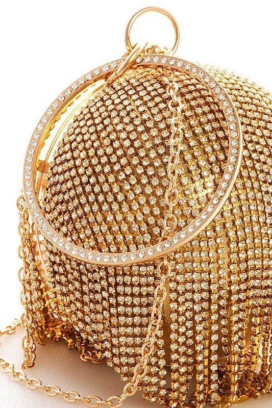 Buy White Crystal Round Shaped Ball Bag by BAG HEAD Online at Aza Fashions.