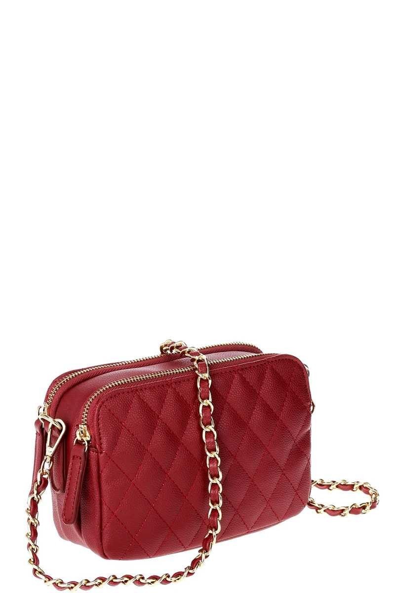 QUILTED CUTE CROSSBODY BAG WITH LINKED CHAIN JY-HD-3552 &gt; Messenger Bags ,Cross Body &gt; Mezon ...