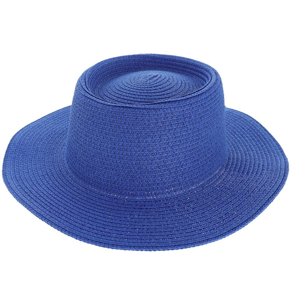 Flat Top Fedora Straw Hat > Straw Hats, Summer Hat > Mezon Handbags