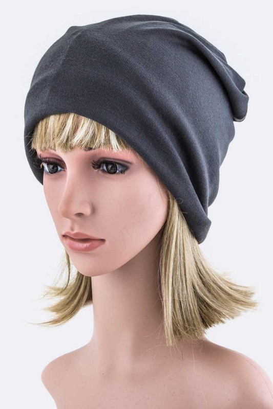 Open Top Convertible Jersey Knit Beanie 