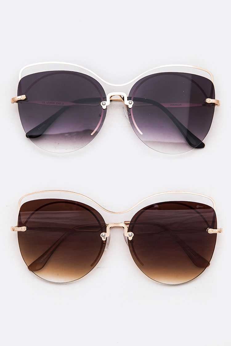 oversized brow bar sunglasses