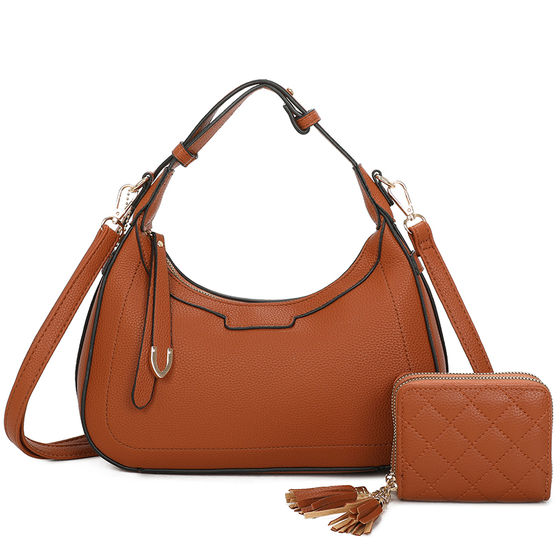 Set Borsa Tote E Portafoglio 2 In 1 Per Donna - Casual E Capiente - Borza Lavoro Hobo Con Portamonete - 31x24x7 Cm