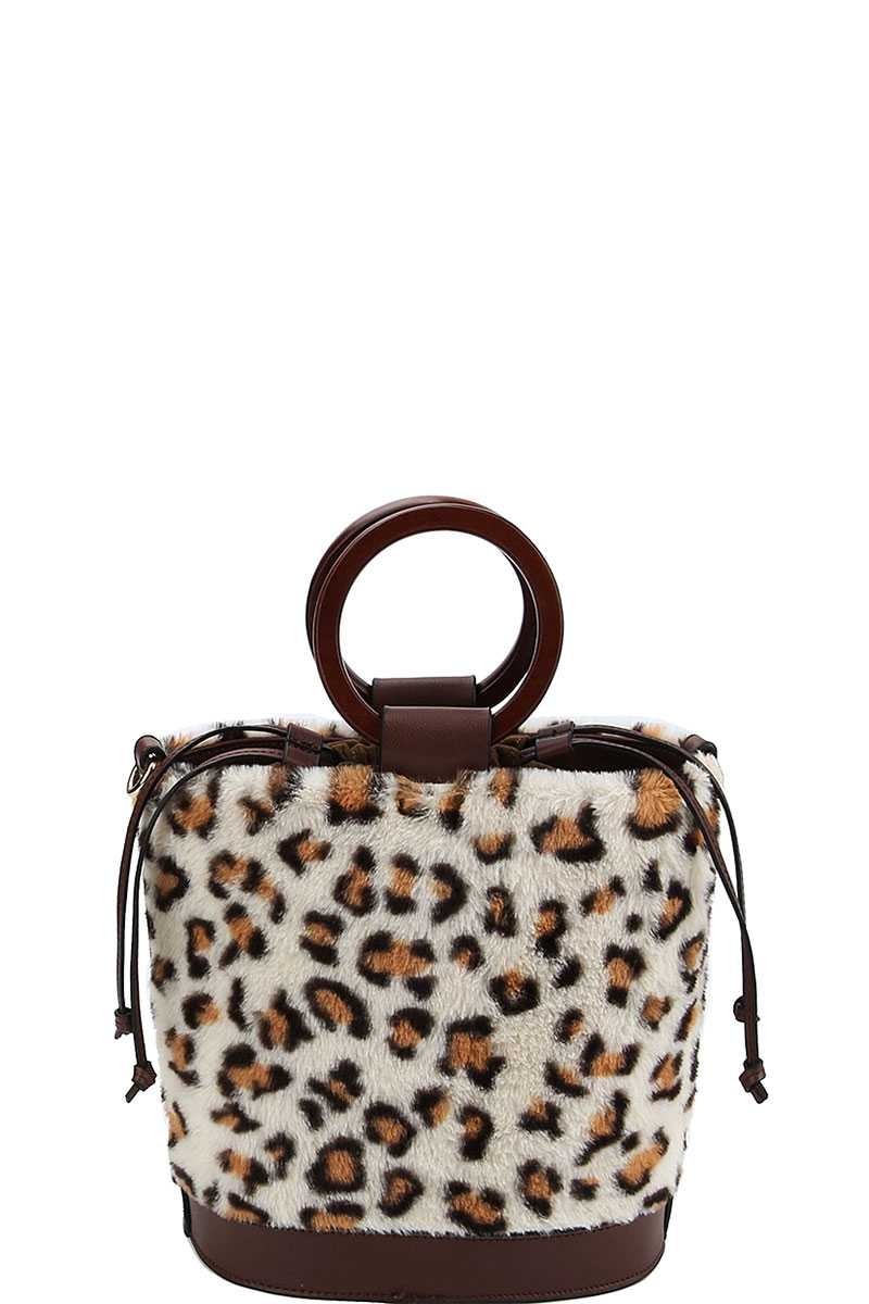 leopard print bag fluffy