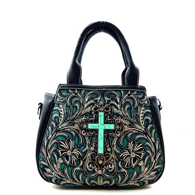Montana West Turquoise Cross Satchel Combo Set &gt; Boutique Handbags &gt; Mezon Handbags