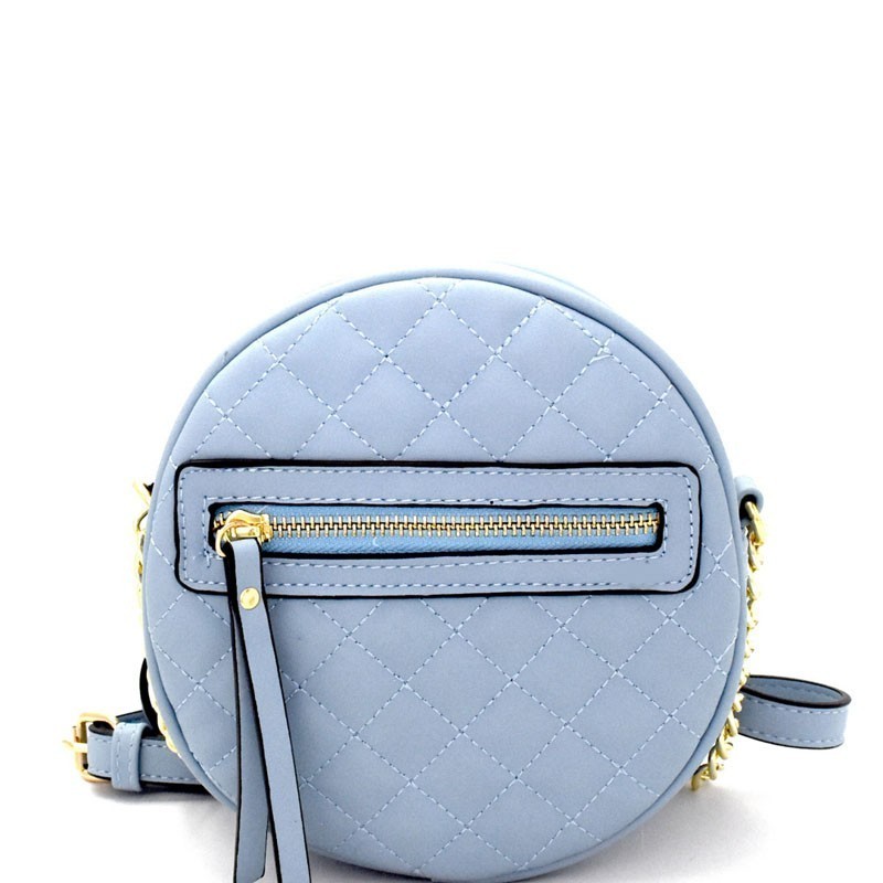 MY6697-LP Round-shaped Medium Quilted Shoulder Bag > Classic Bags, Monogram  > Mezon Handbags