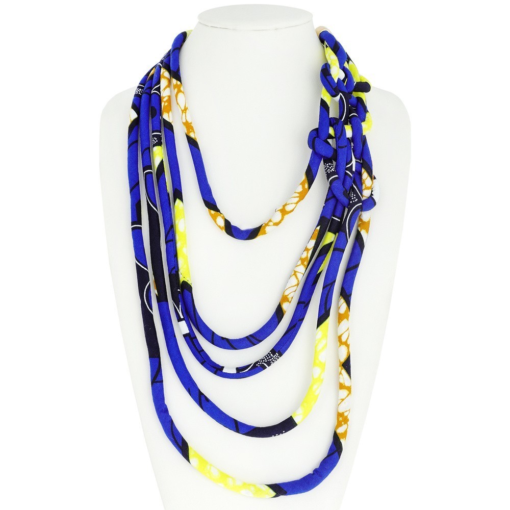 African Fabric Cord Necklace – DumoStar Jewelry