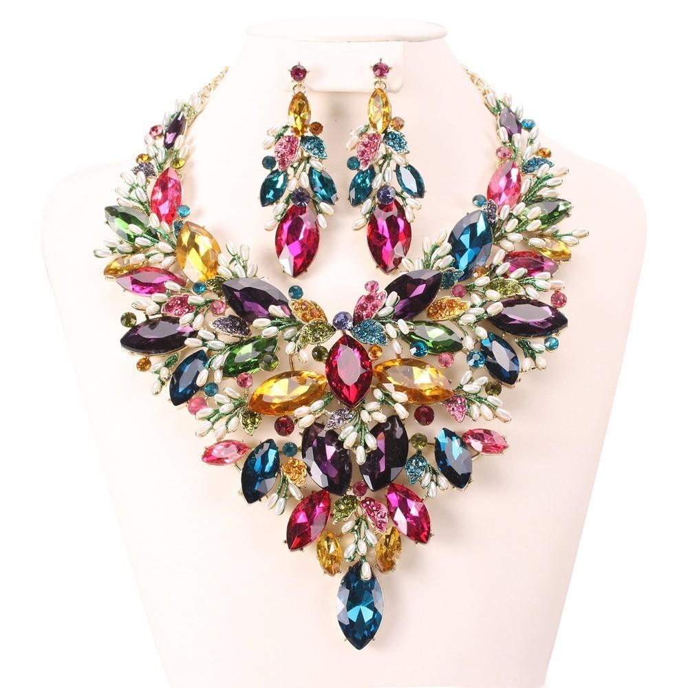 Buy Colorful Necklace, Rainbow Rhinestone Necklace, Multi Colored Necklace,  Crystal Tennis Necklace, Multicolor Choker, Gemstone Necklace, GN1 Online  in India - Etsy