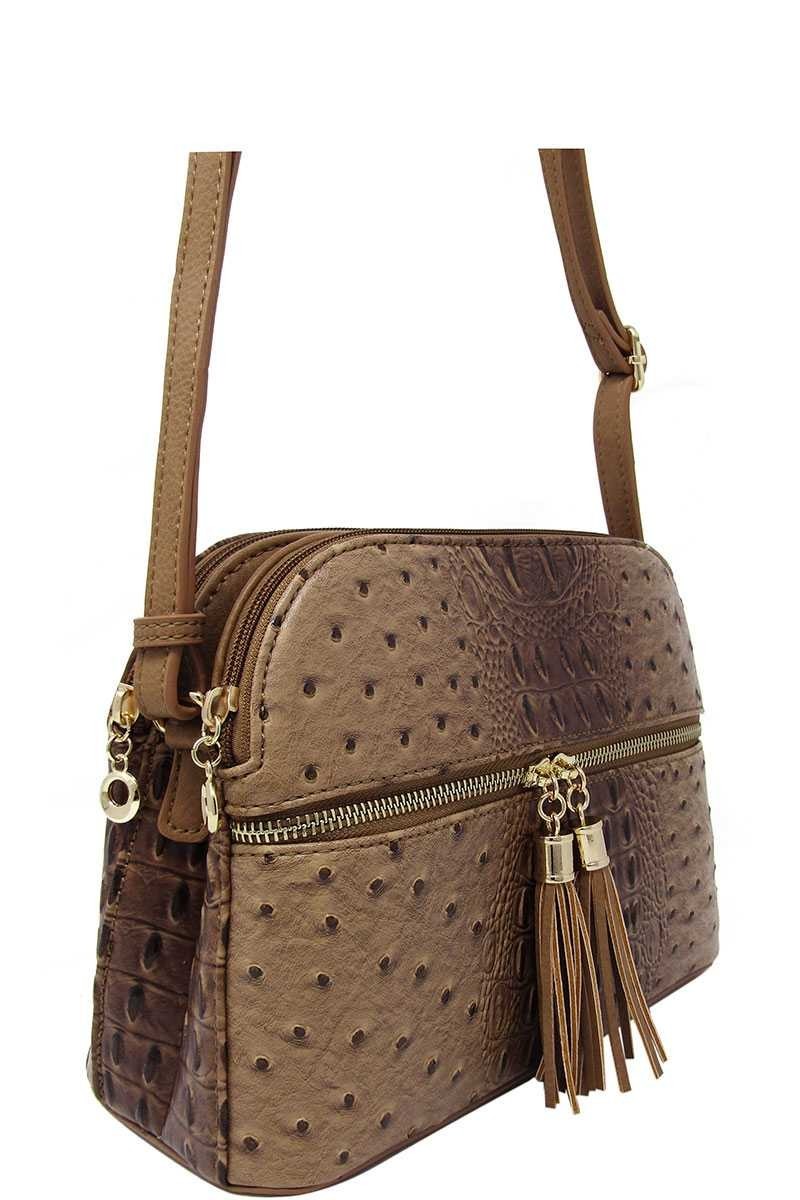 FASHION DOUBLE TASSEL CROSSBODY BAG JYOS050 > Messenger Bags ,Cross