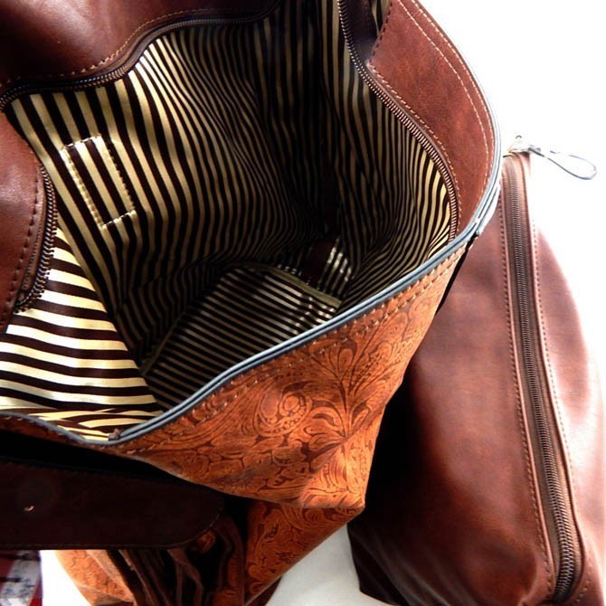 Best Paisley Print Leather Fringed Large Sling Hobo Bag &gt; Fashion Handbags &gt; Mezon Handbags