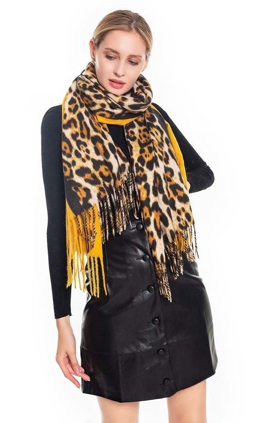 STYLISH LEOPARD PRINT SCARF FM5014 > Scarves > Mezon Handbags
