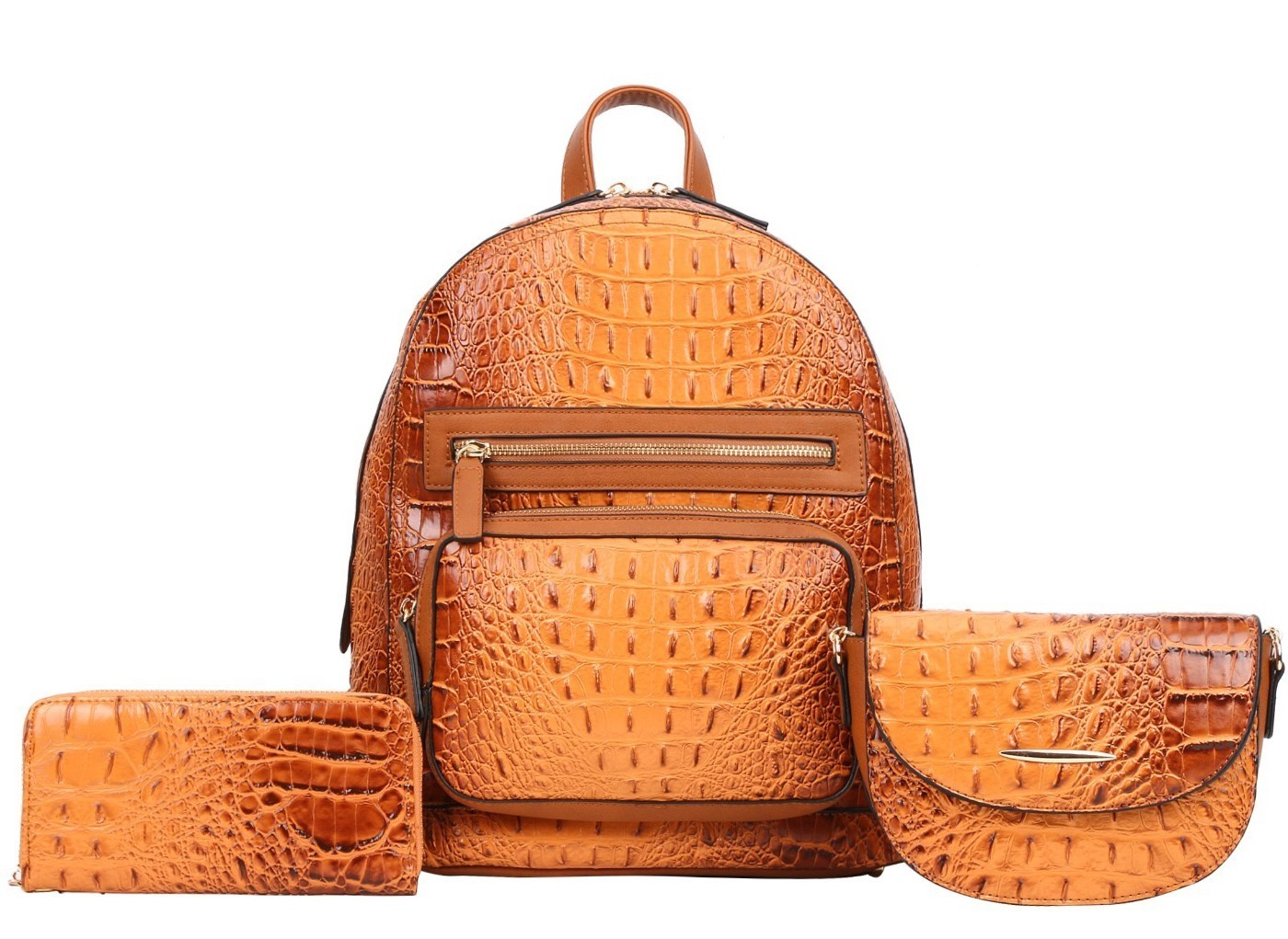 crocodile leather backpack