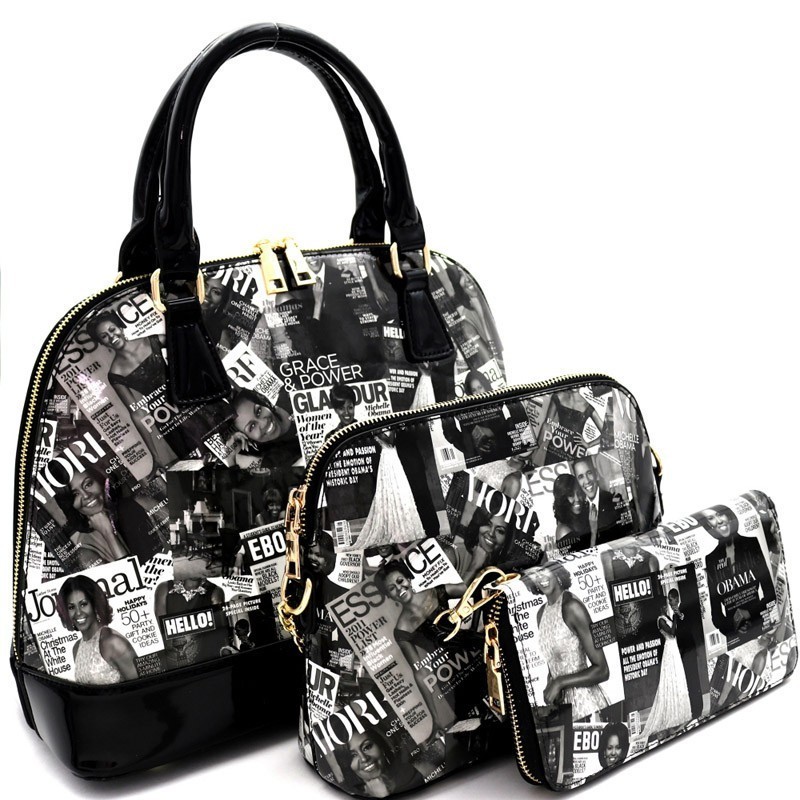 MICHELLE OBAMA MAGAZINE HANDBAGS, 3 in 1 Satchel Wallet &gt; Boutique Handbags &gt; Mezon Handbags