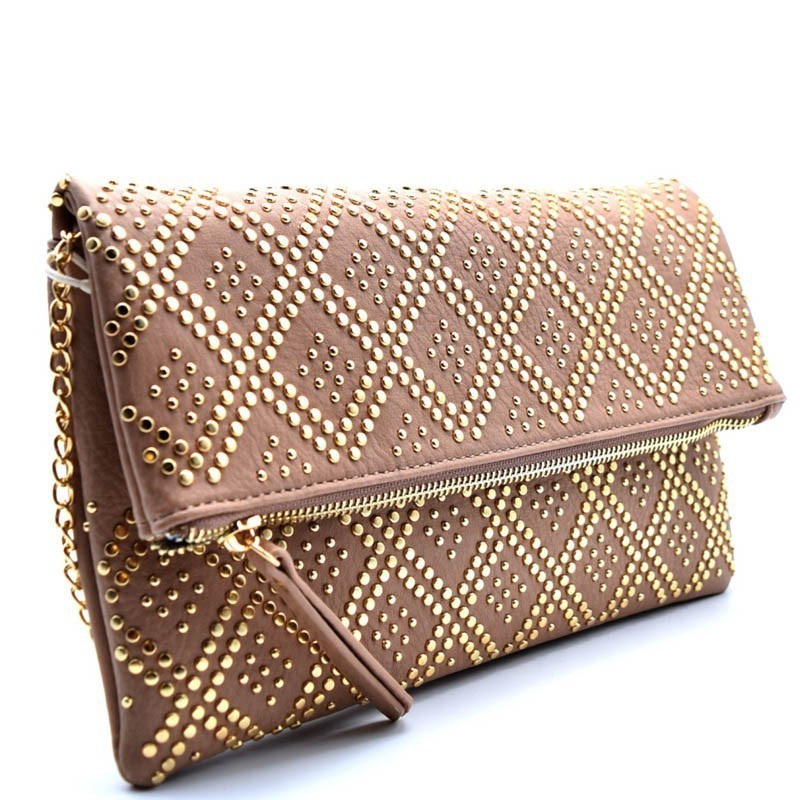 Madison Leather Crossbody Foldover Clutch