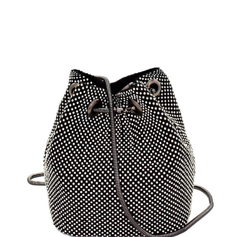 New Color Rhinestone Chain Backpack Drawstring Bucket Bag