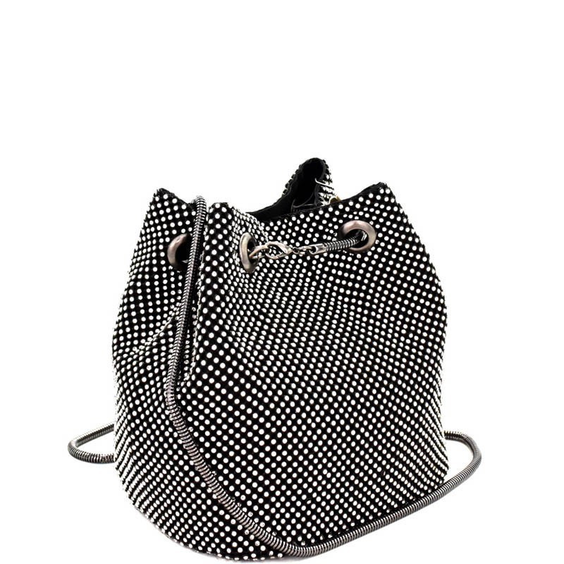 New Color Rhinestone Chain Backpack Drawstring Bucket Bag