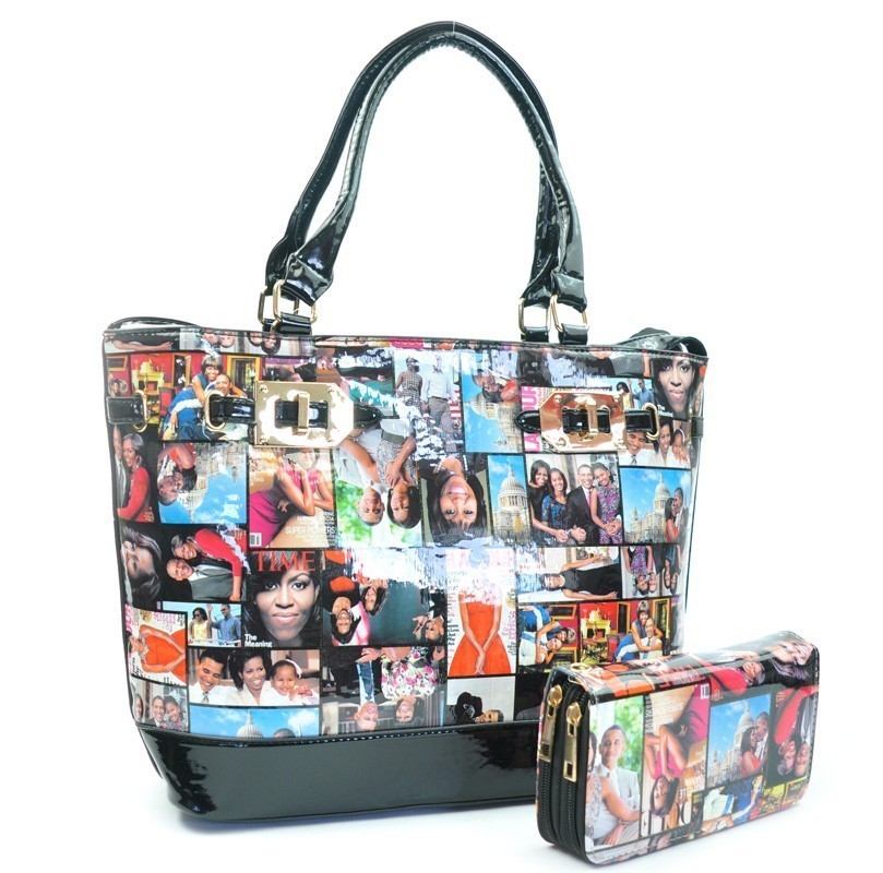 Michelle Obama Tote Bags With Matching Wallet wholesale &gt; Boutique Handbags &gt; Mezon Handbags