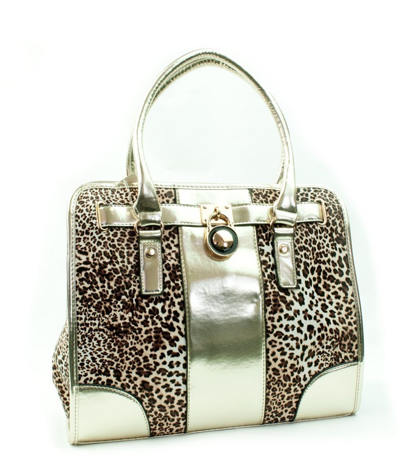 Fold-Over Tassel Accent Leopard Print Clutch Shoulder Bag MH-LE048 > Animal  Print > Mezon Handbags